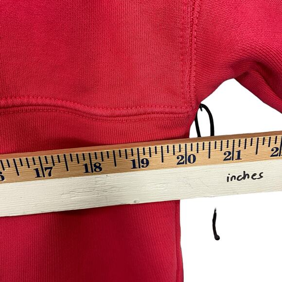 Spirit Jersey Full Zip Hooded 100% Cotton Red Jacket Size Medium - Picture 4 of 8